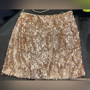 Vince Gold Sequin Skirt